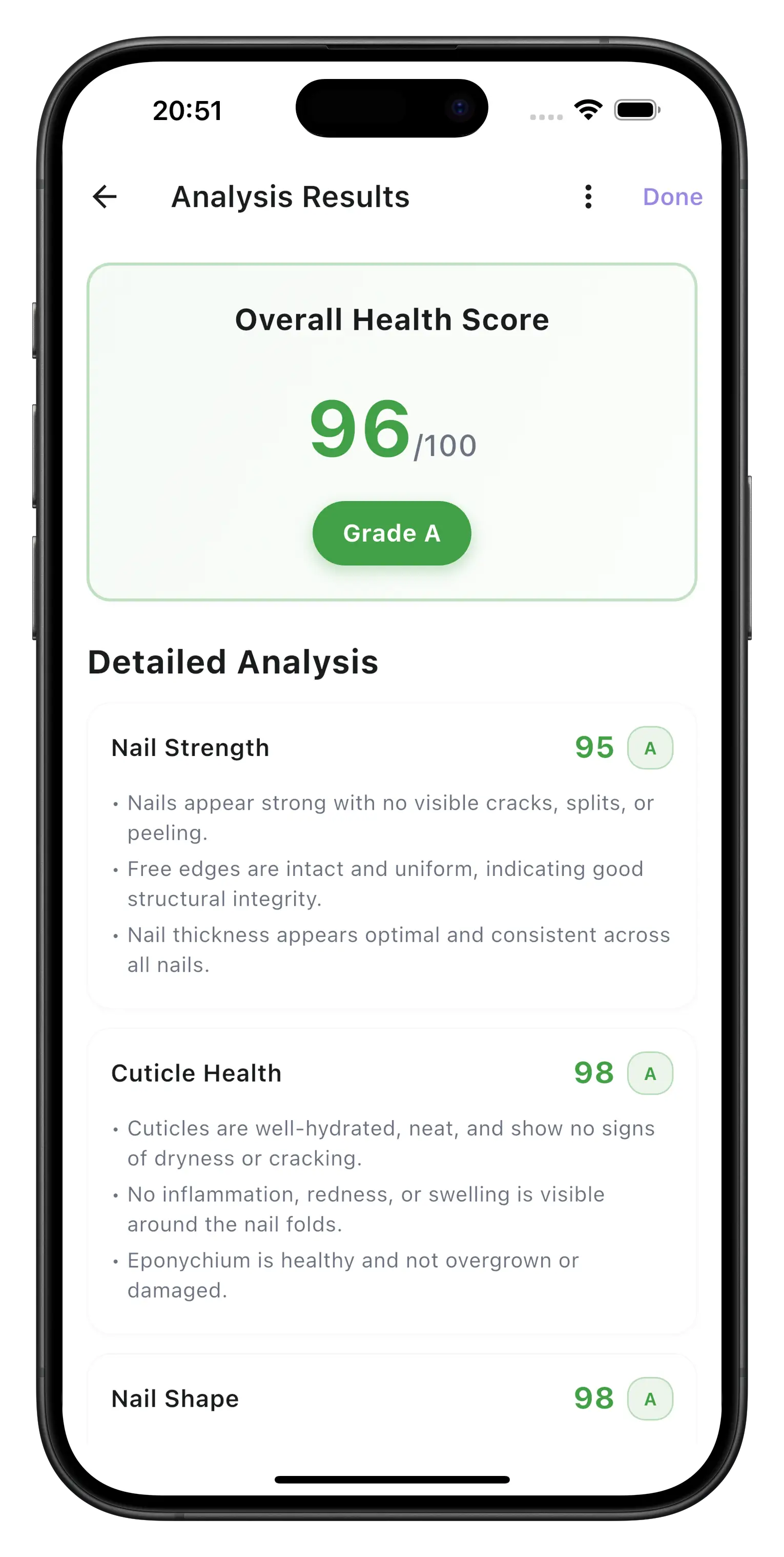 NailHealth iPhone screenshot