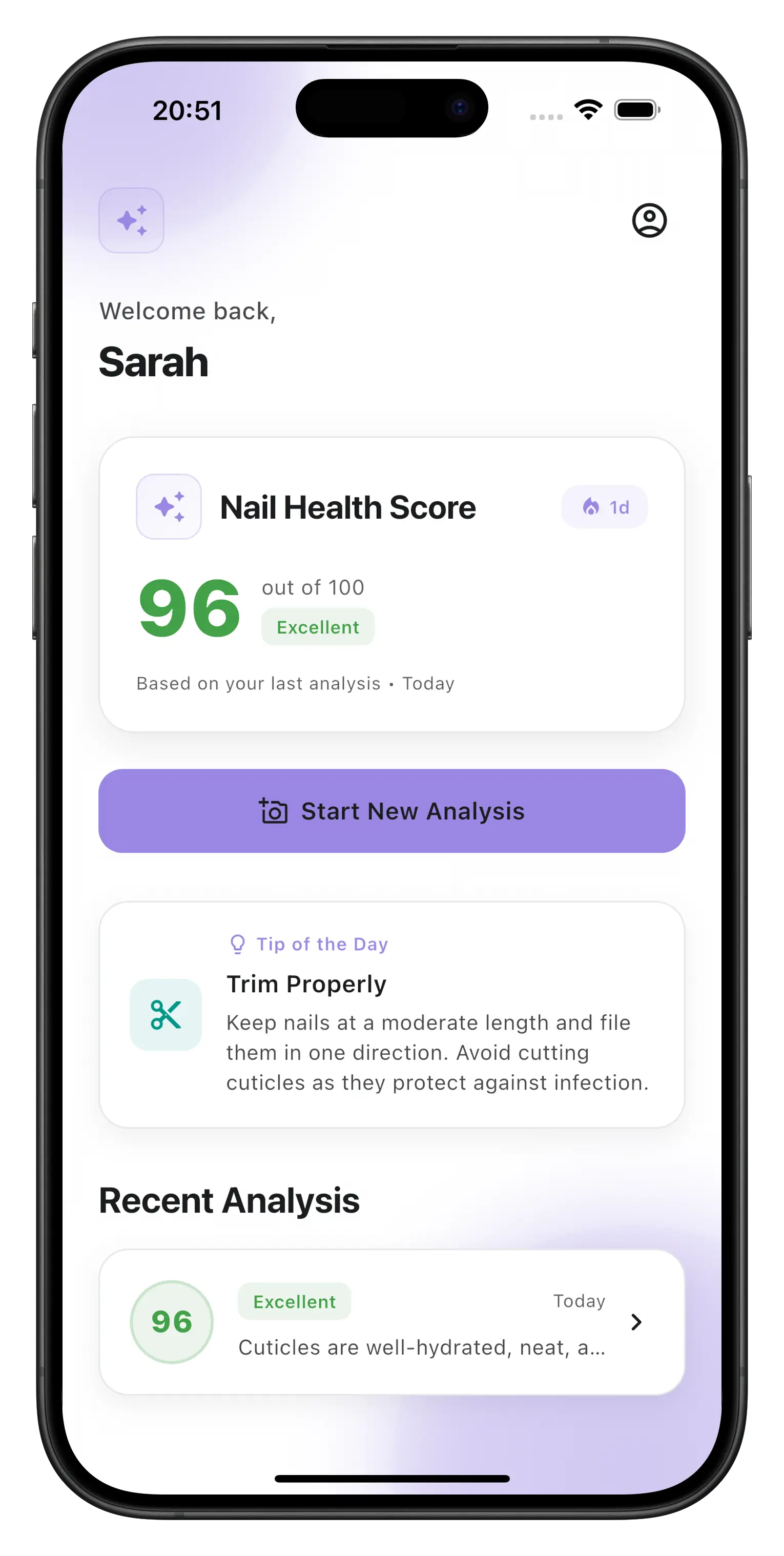 NailHealth app preview